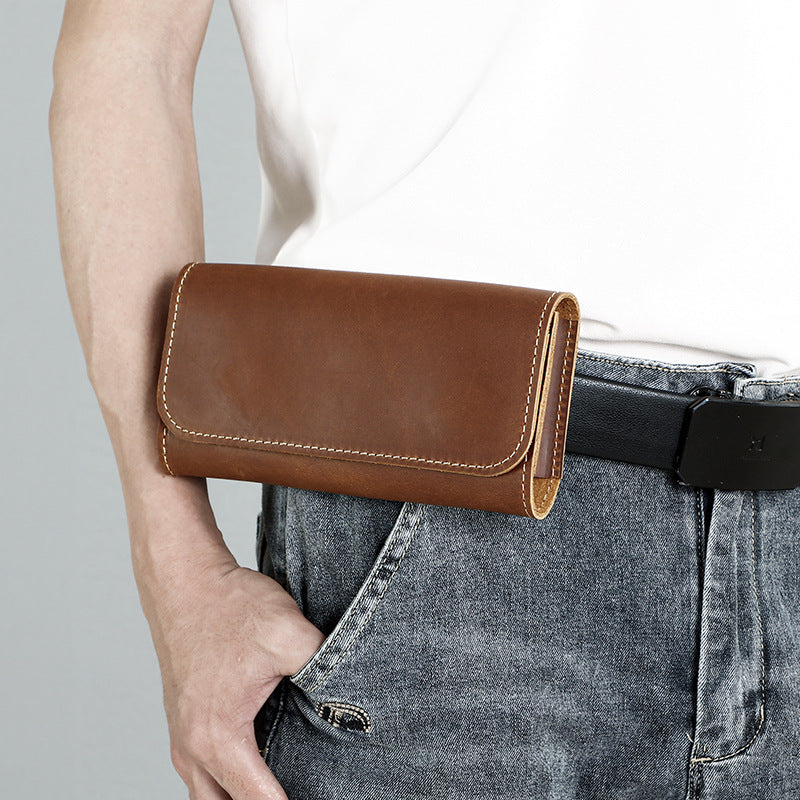 Herren-Gürteltasche aus echtem Vollnarbenleder – Ansicht 6