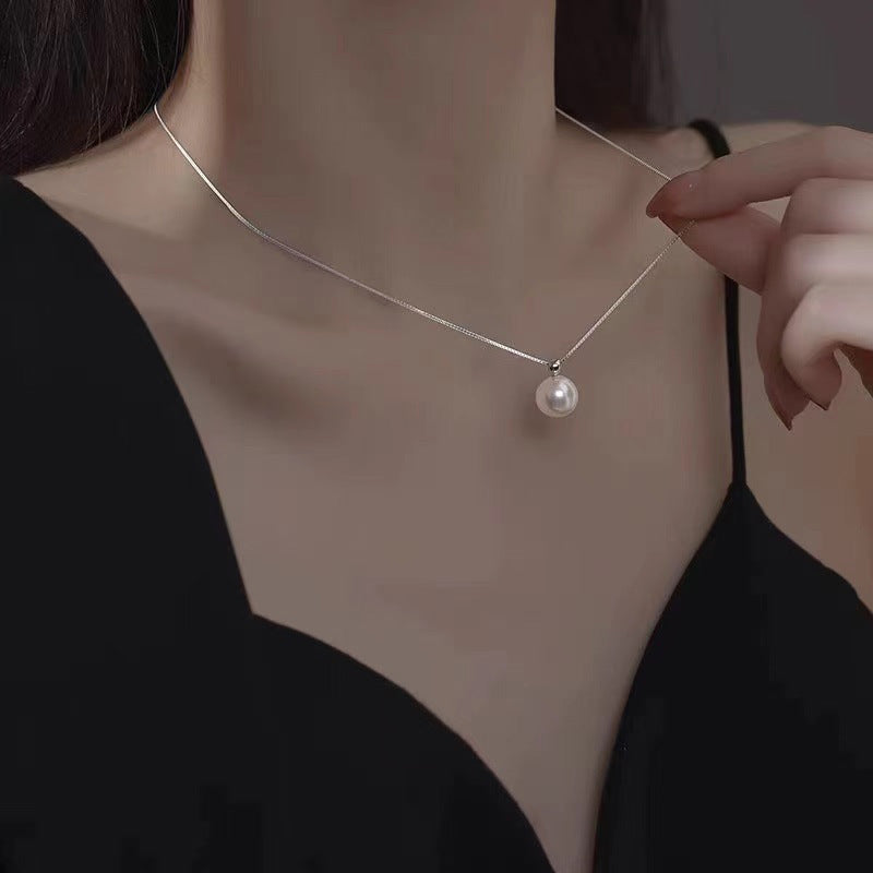 Perlen-Halskette aus S999 Sterlingsilber