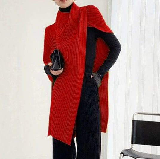 Asymmetrische Strickjacke