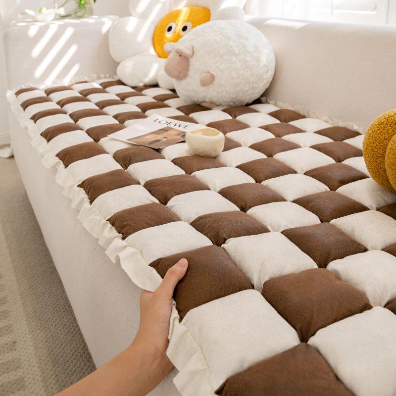 Patchwork Sofa-Kissen aus Chenille