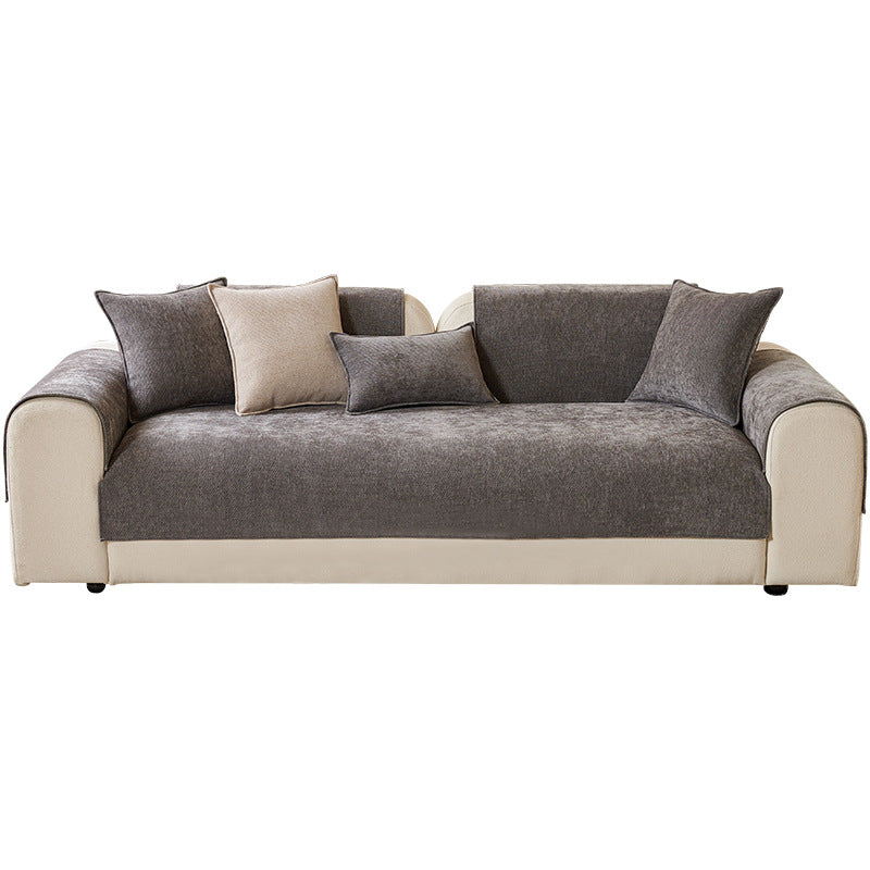 Chenille-Sitzkissenbezug im minimalistischen Stil