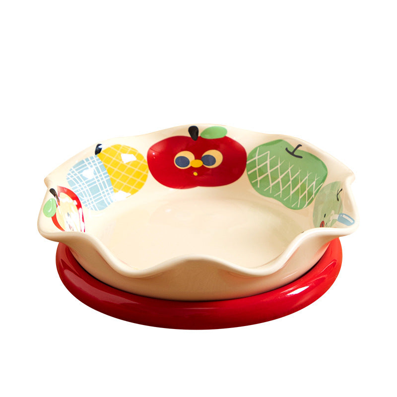 Keramik-Futternapf mit Apfelrand