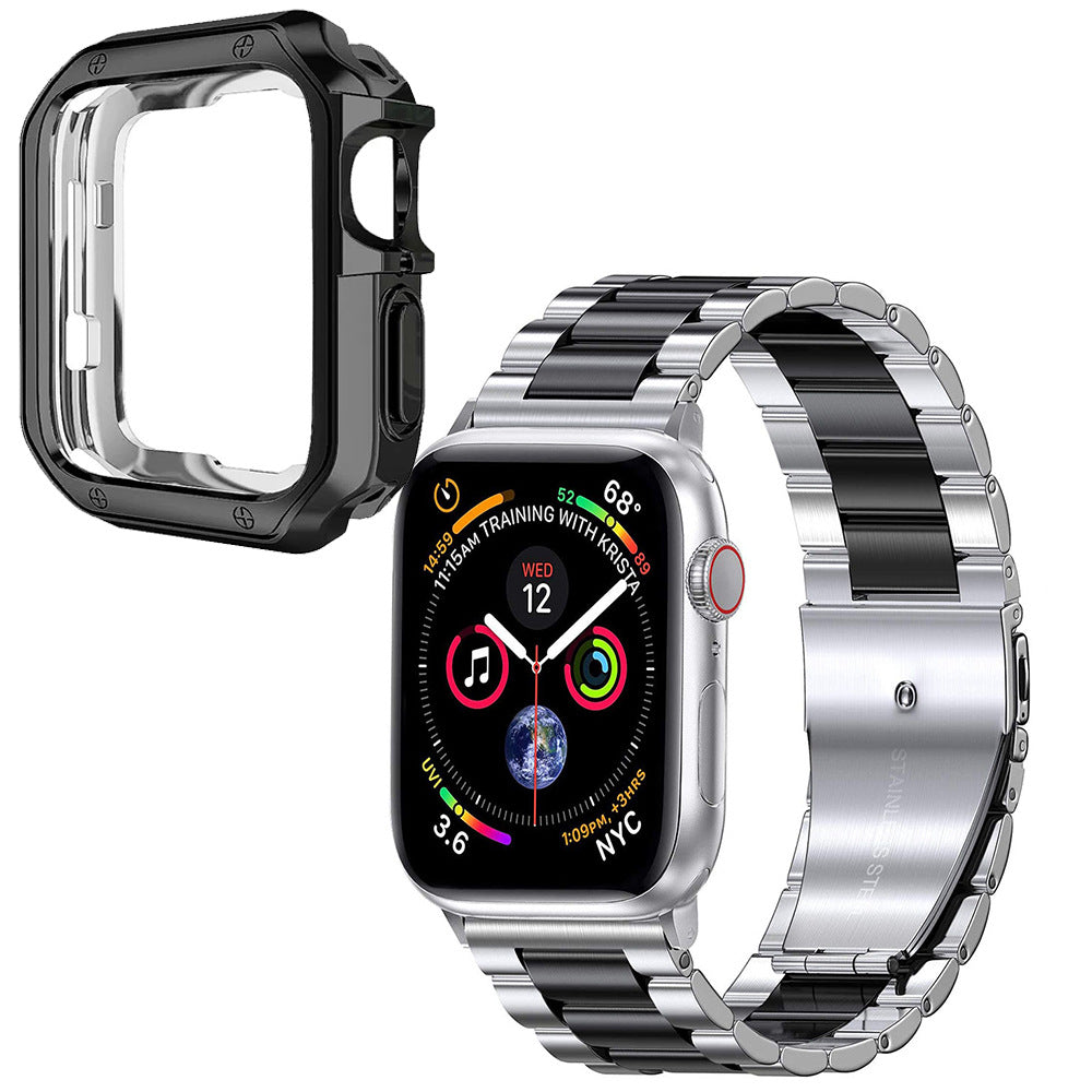 Stahlarmband mit TPU-Rahmen für Apple Watch – Bild 2 | LuxeStyle