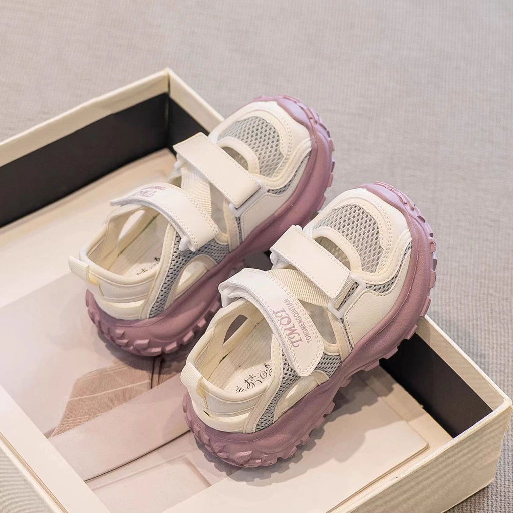 Kinder-Halbsandalen mit Klettverschluss