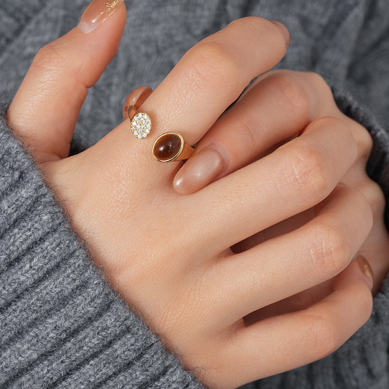 Tigers Eye Steinring