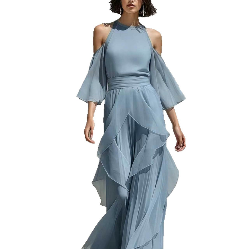 Chiffon-Set «Solare» · Bluse + Weite Hose