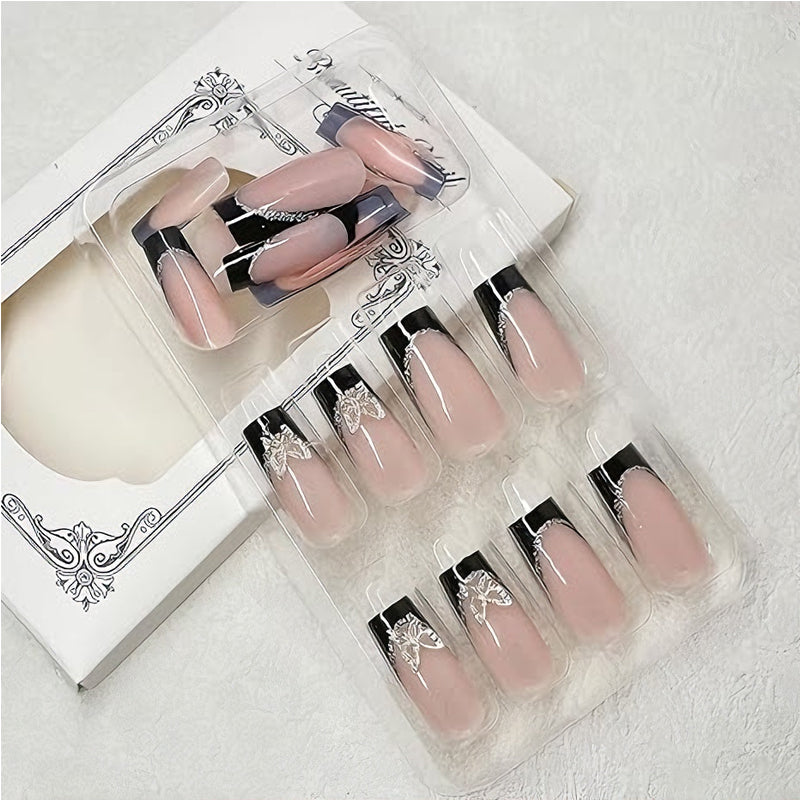 Künstliche Nägel mit Schmetterlings-Design – Ansicht 2