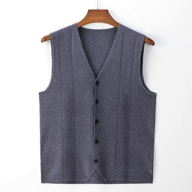 Herren Strick-Cardigan-Weste – Ansicht 4