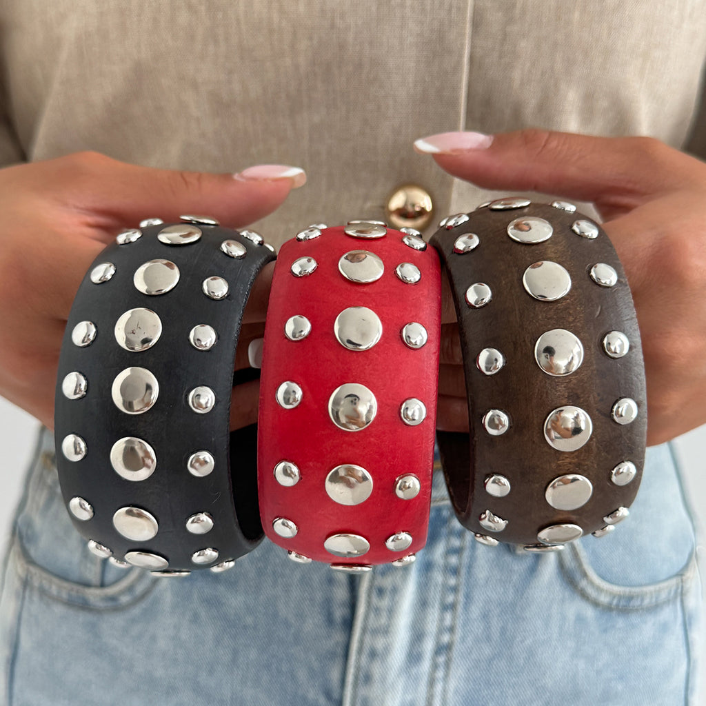 Geometrisches Holzarmband im Punk-Stil | LuxeStyle