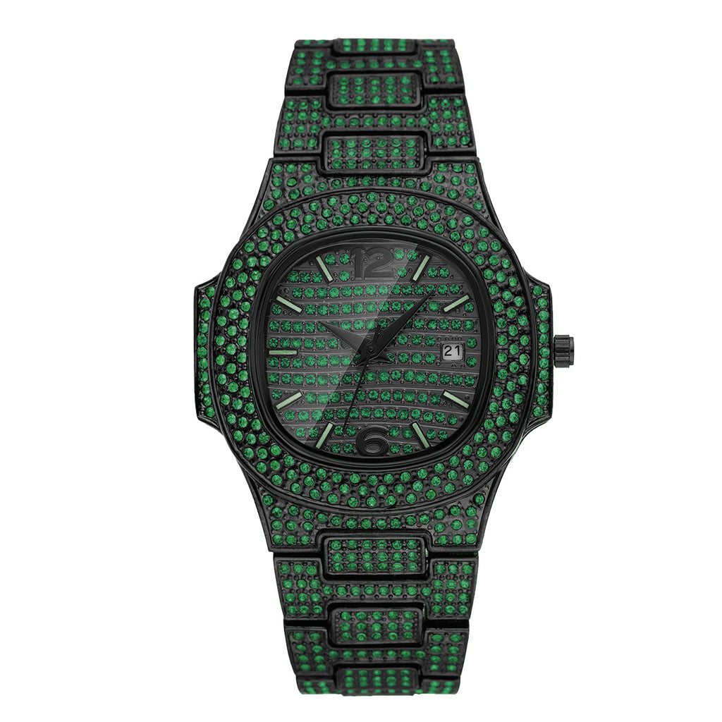 Niche Hip Hop Color Diamond Herrenuhr – Ansicht 2