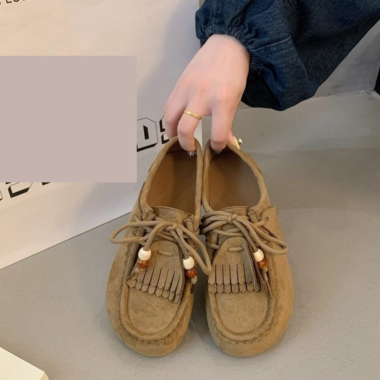 Vintage-Schnürschuhe mit weicher Sohle