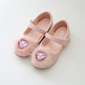 Mädchen-Lauflernschuhe aus Mikrofaser-Leder