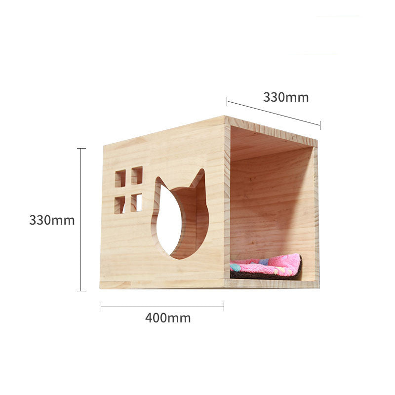 Katzen-Kletterwand aus Massivholz