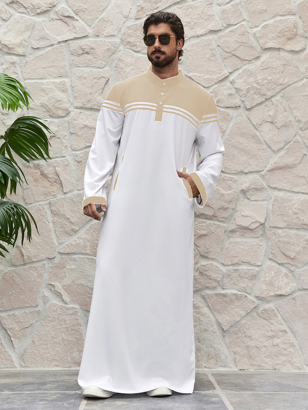 Preppy Hemd-Robe mit Farbkontrast | LuxeStyle