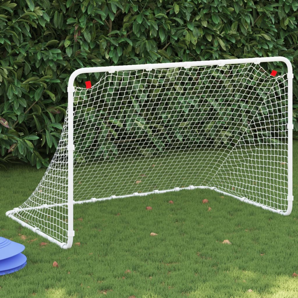 Fussballtor 122 x 81 cm Stahl Weiss