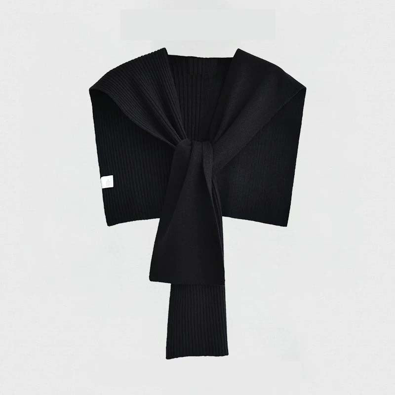 Schwarzer Wollschal für Winter – Bild 3 | LuxeStyle