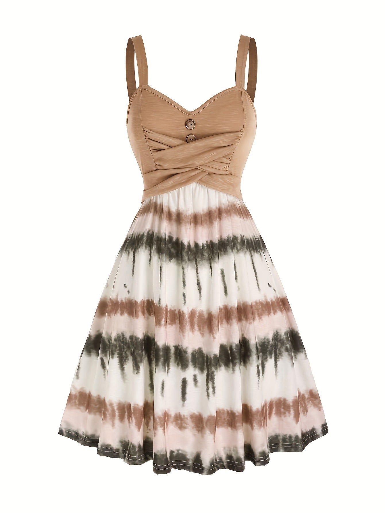 Geblümtes Midi-Kleid mit Prinzessinnenärmeln