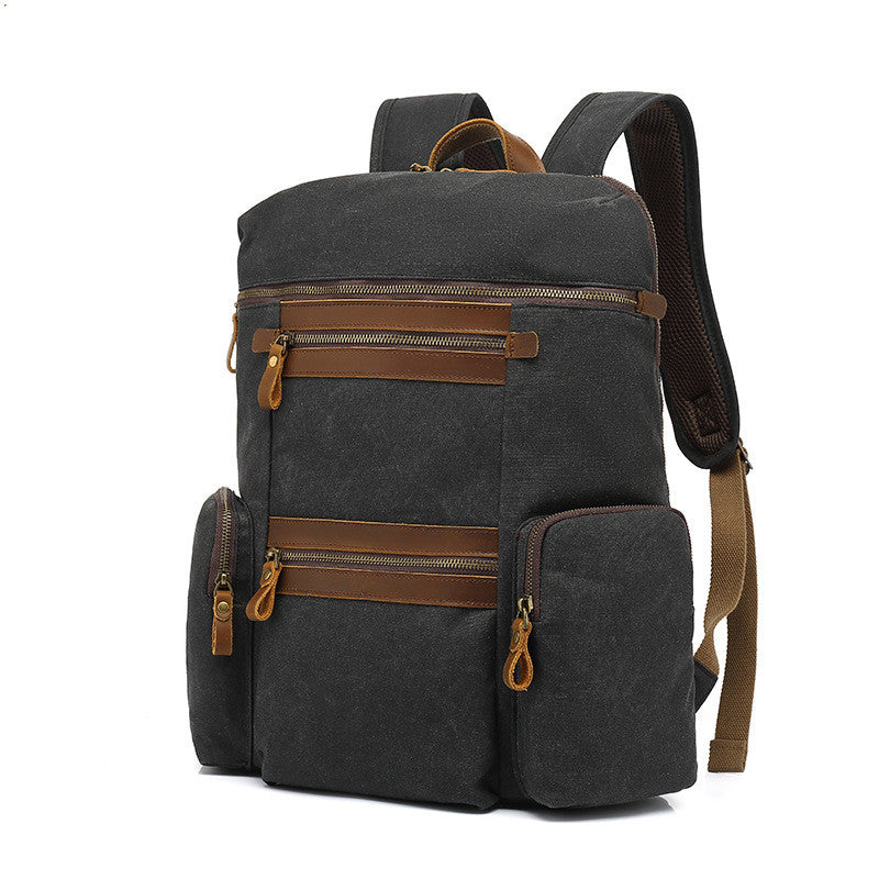 Robuster Laptop-Rucksack aus gewachstem Canvas – Bild 3 | LuxeStyle