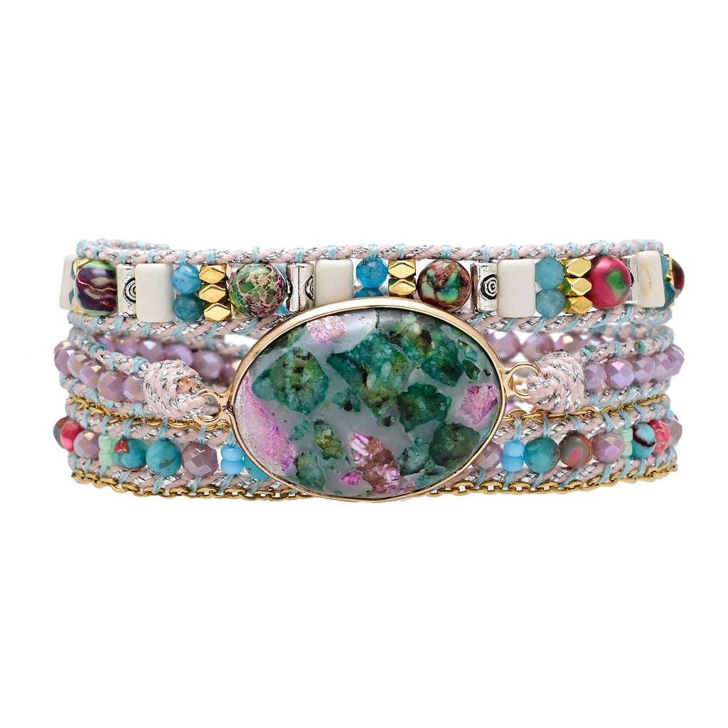 Damen Armband mit Farbblock-Steinperlen | LuxeStyle