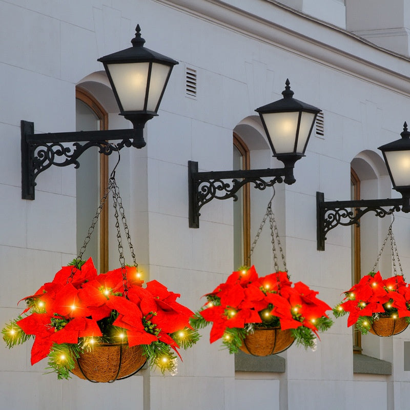 Roter Weihnachtsblumen-Hängekorb – Bild 5 | LuxeStyle