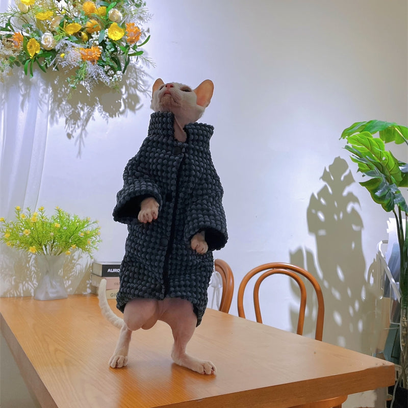 Dünne Fleece Jacke für haarlose Katzen