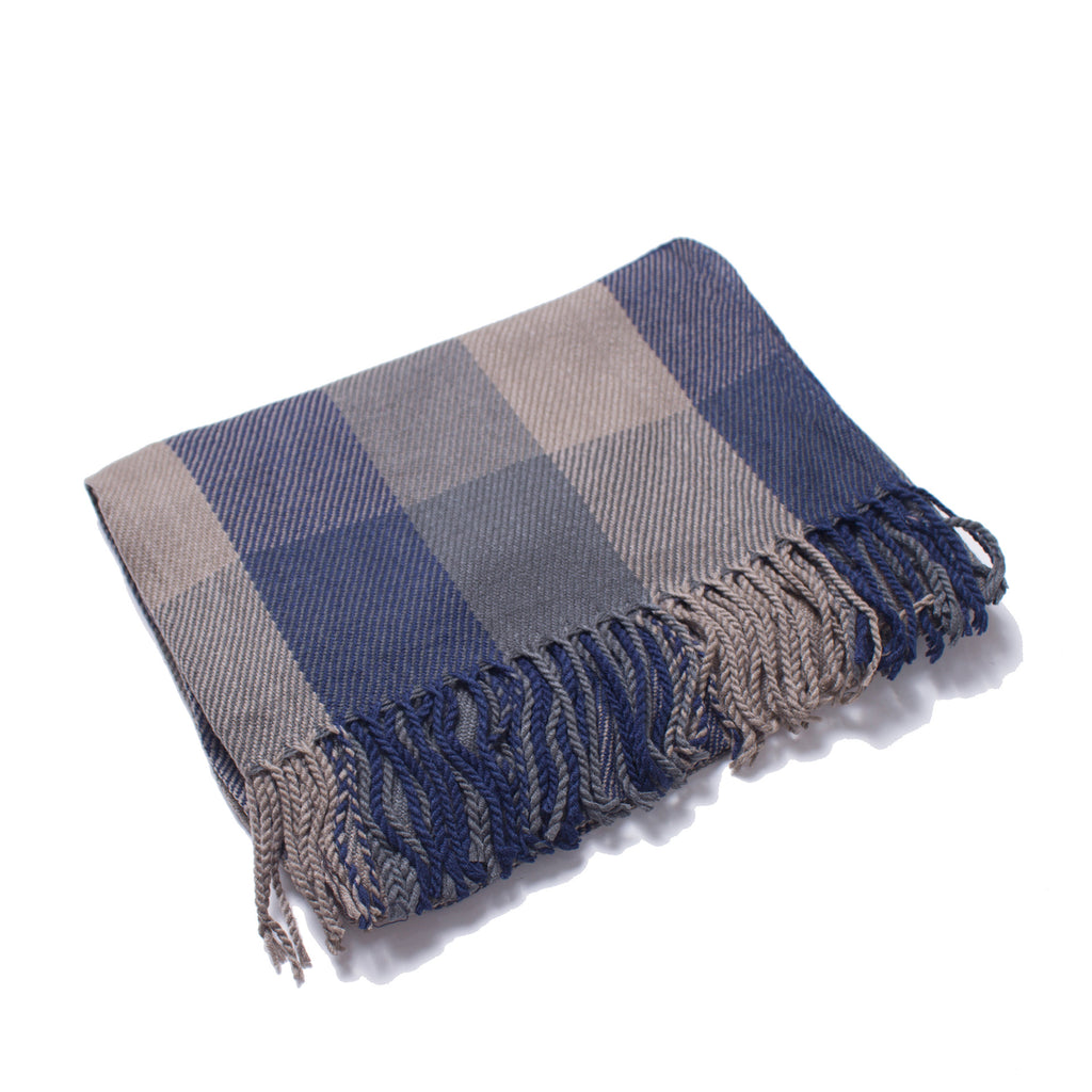 Taschenschal mit grossem Karomuster – Bild 7 | LuxeStyle