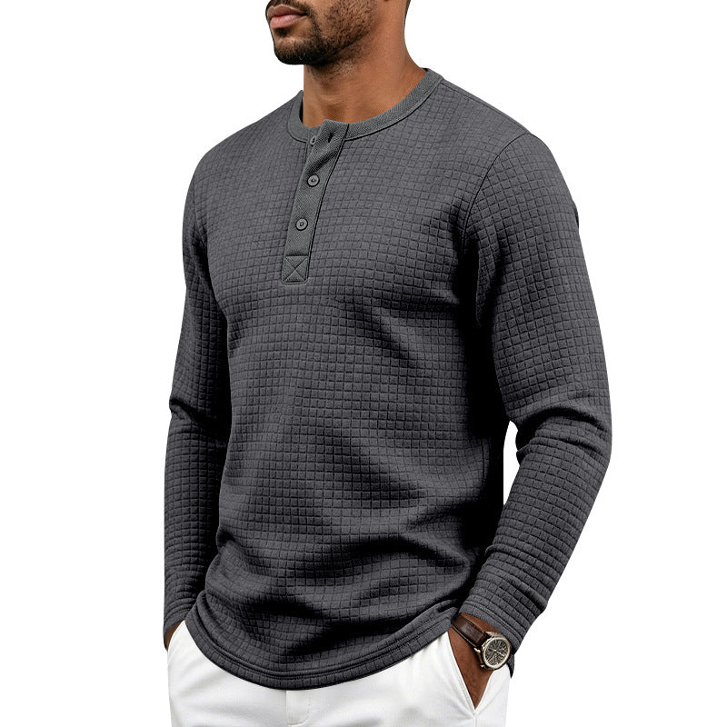 Herren Retro-Jacquard-Plaid-Weitshirt