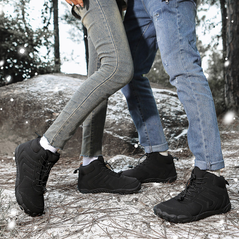 High-Top Sneaker mit Baumwoll-Polster und Samt – Bild 6 | LuxeStyle