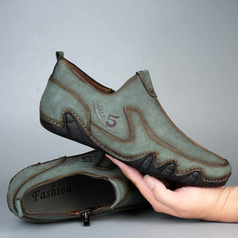 Herren Mid-Top Leder Casual-Schuh mit Reissverschluss – Bild 7 | LuxeStyle