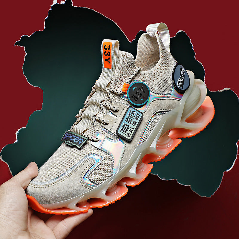 Atmungsaktive Sportschuhe mit Hohlklingen-Dämpfung