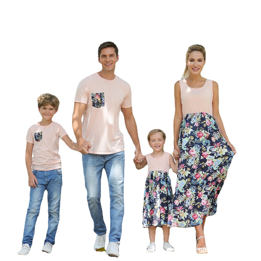 Partnerlook Langarmkleid mit Print