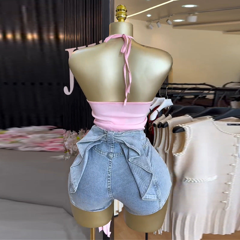 Neckholder Tube-Top mit asymmetrischem Saum – Bild 3 | LuxeStyle