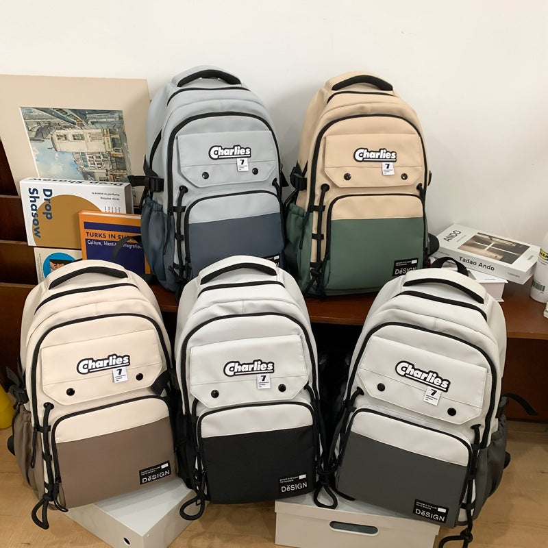 Grosser Rucksack mit Kontrastfarben für Männer – Bild 4 | LuxeStyle