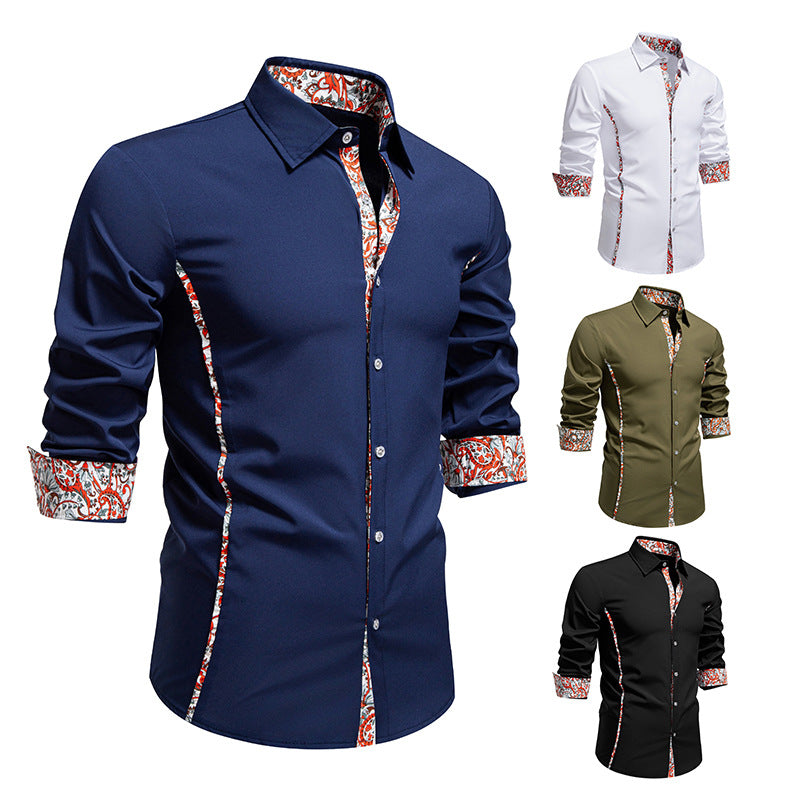 Polohemd mit Paisley-Muster und Farbkontrast – Bild 6 | LuxeStyle