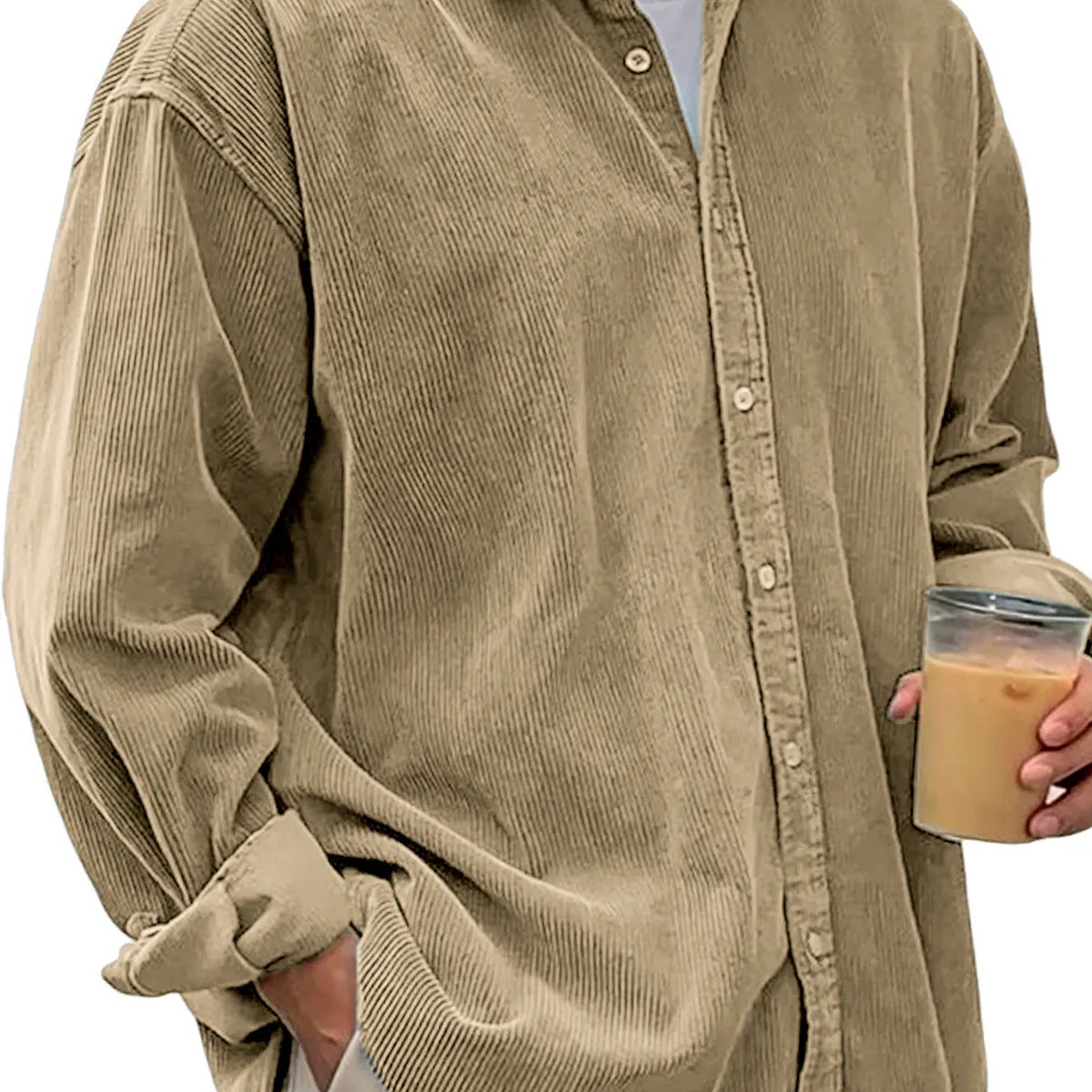 Lässige Cord-Hemdjacke für Herren – Bild 12 | LuxeStyle