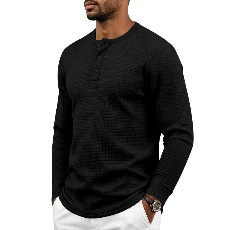 Herren Retro-Jacquard-Plaid-Weitshirt