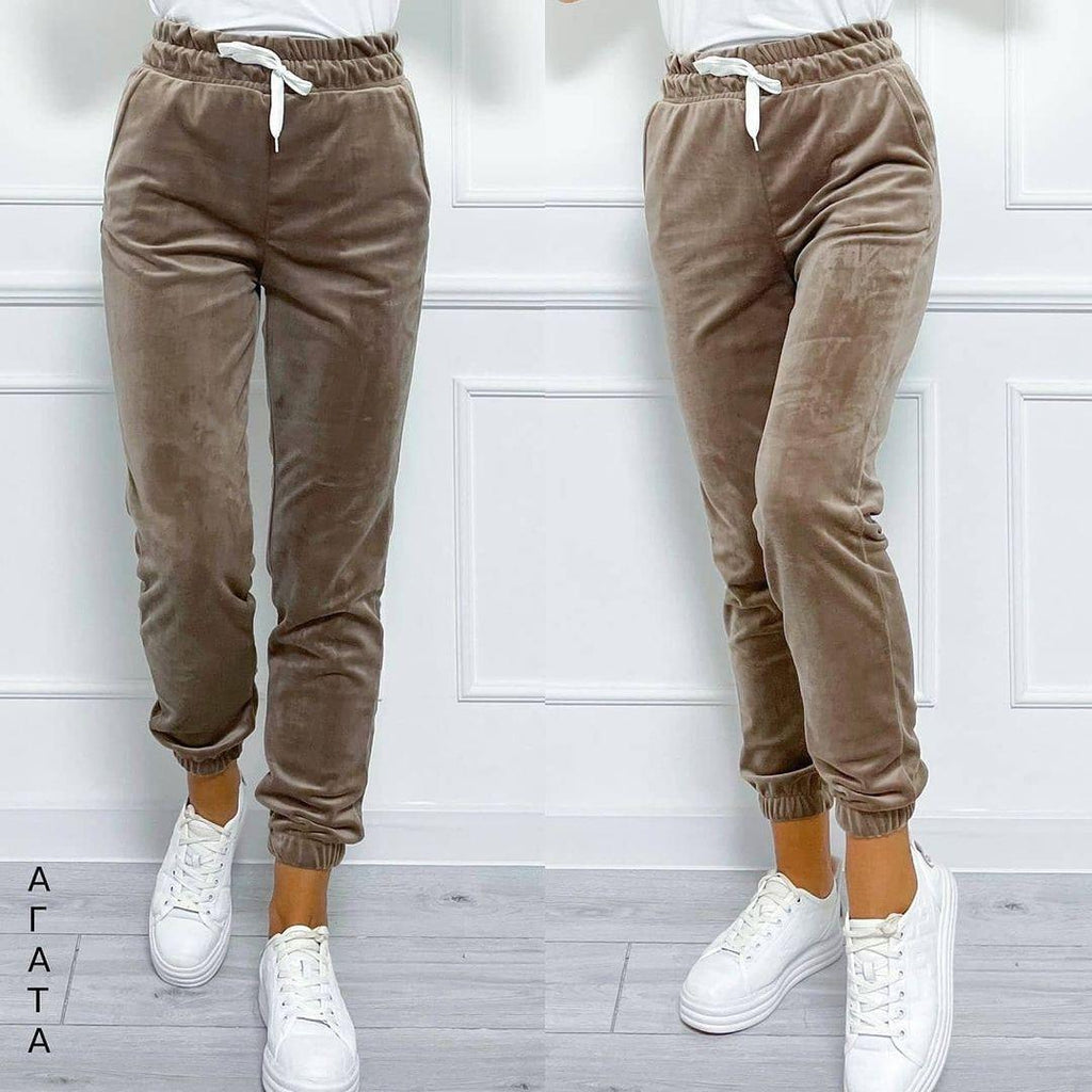 Koreanische Joggerhose mit Elastikbund und Kordel