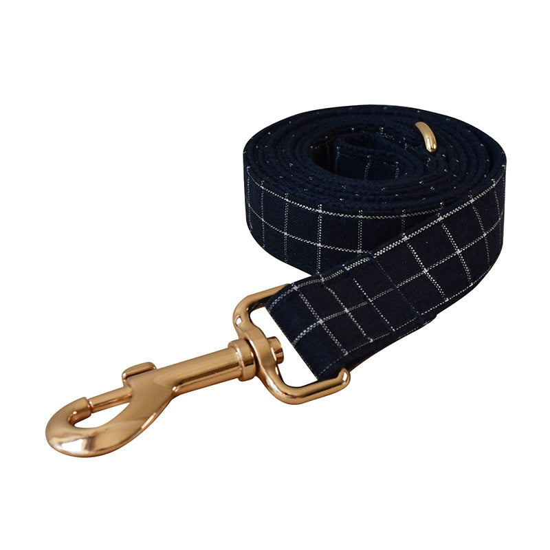 Schwarzes Leinenhalsband – Bild 1 | LuxeStyle
