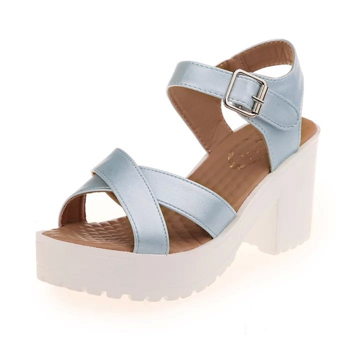 Plateau-Sandalen mit Chunky-Absatz