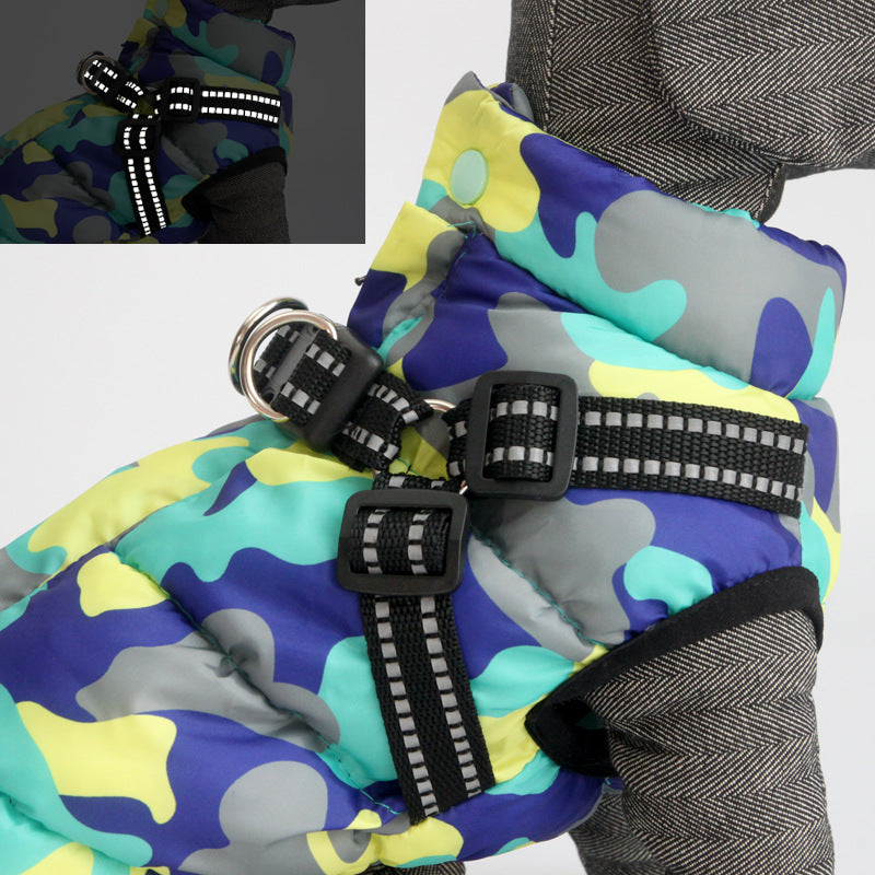 Warme Hunde-Winterjacke mit Schnürung
