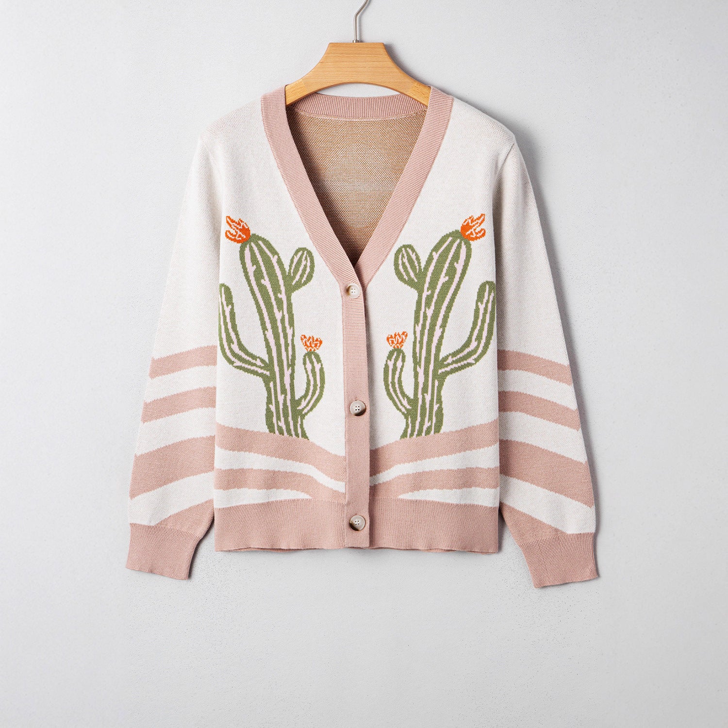 Abstrakter Langarm-Pullover für Damen