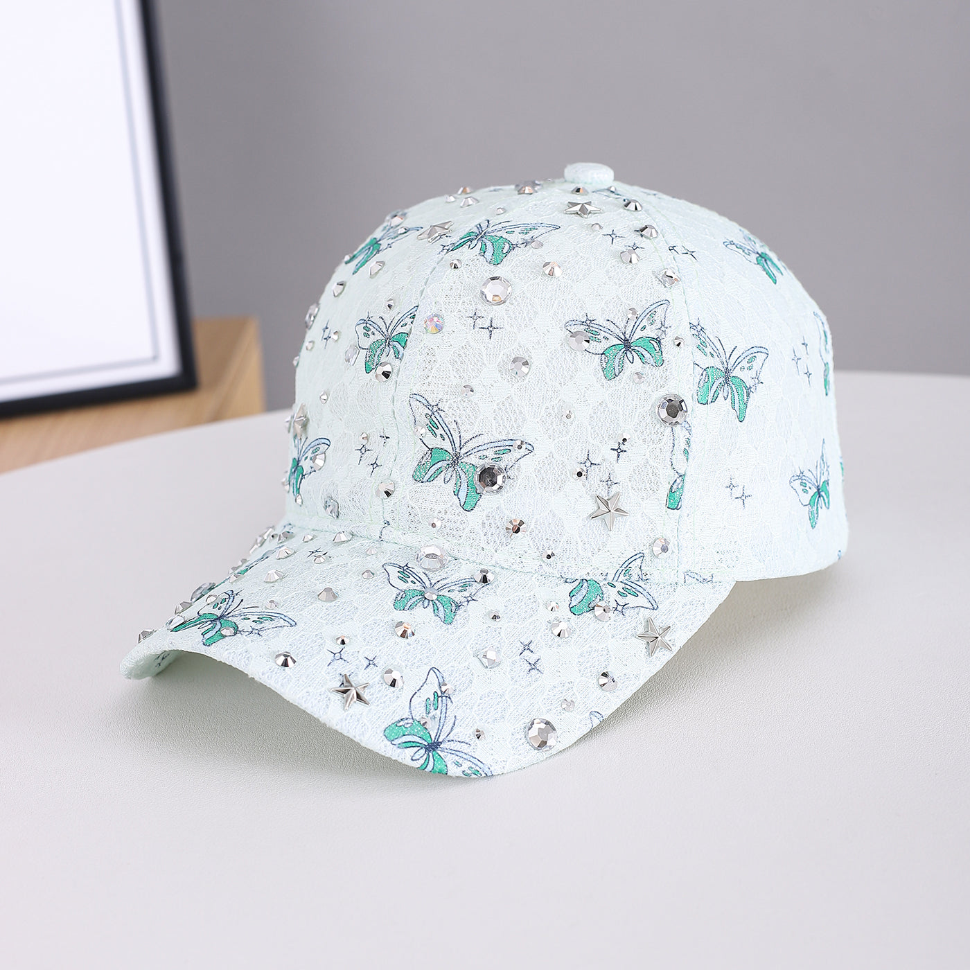 Baseball Cap mit Spitze & Schmetterling