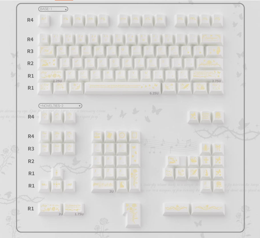 Tastatur-Tasten mit UV-Beschichtung