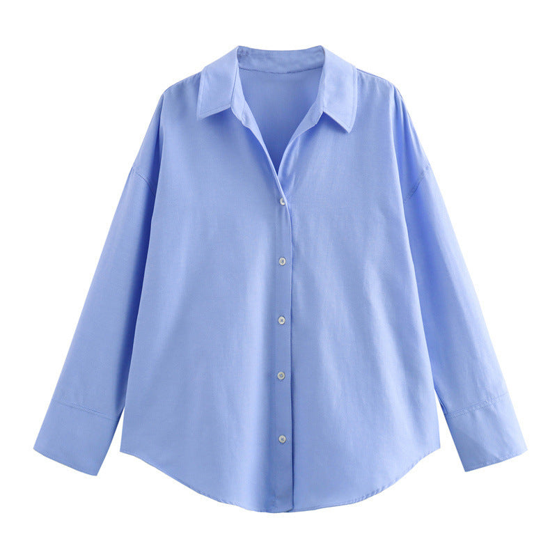 Lockeres Langarm-Oxford-Shirt – Bild 3 | LuxeStyle