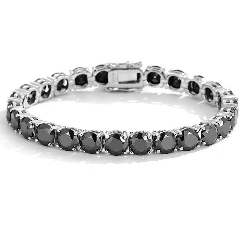 Minimalistisches schwarzes Moissanit Tennis-Armband – Bild 4 | LuxeStyle