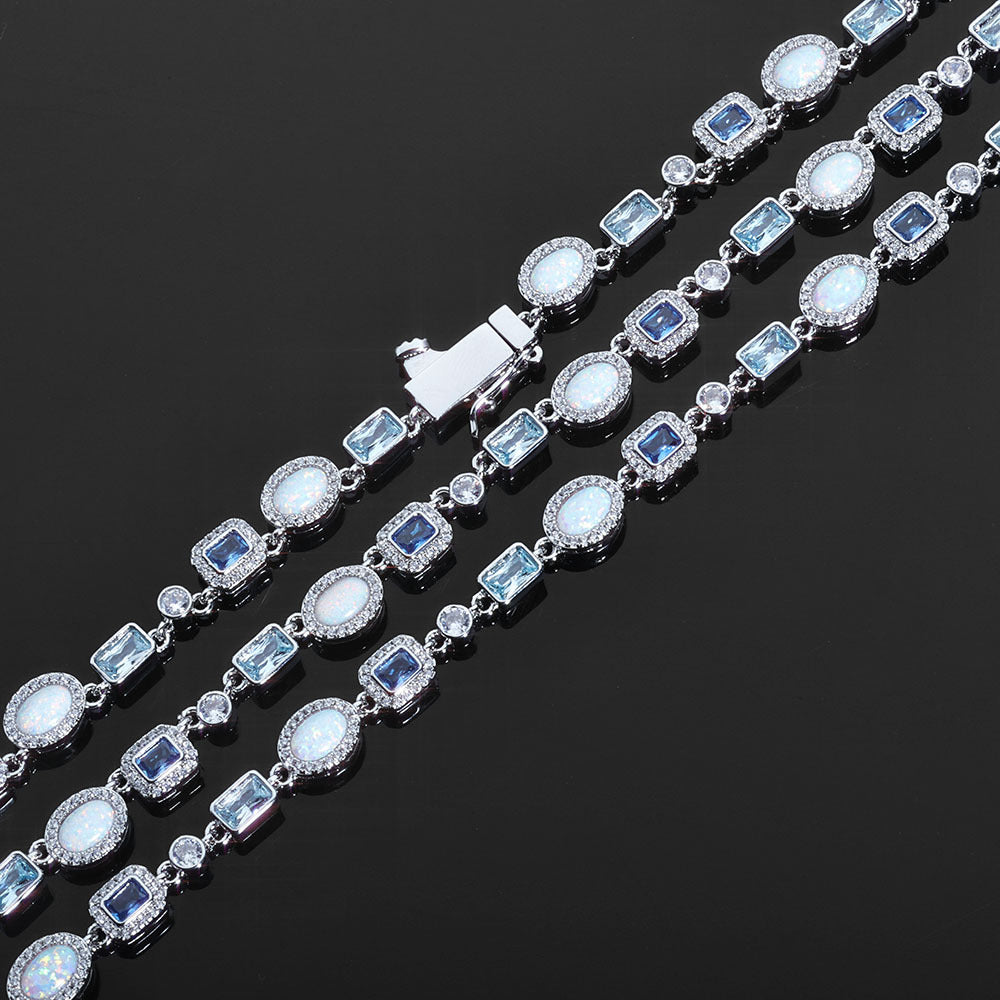 Hip-Hop Armband mit blauen Zirkonen – Bild 5 | LuxeStyle