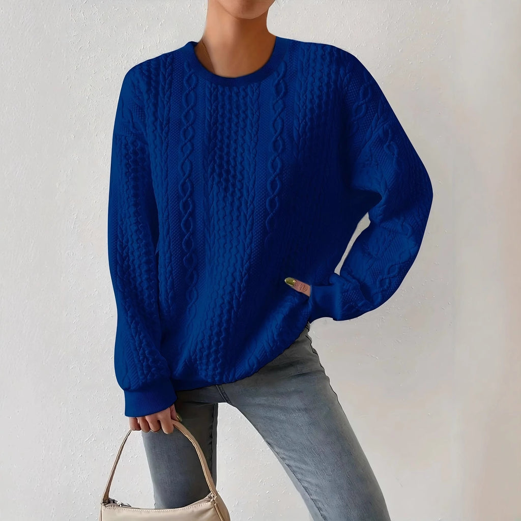 Lässiges Damen Sweatshirt mit Rundhals und langen Ärmeln