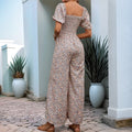 Geblümter Jumpsuit mit Puffärmeln