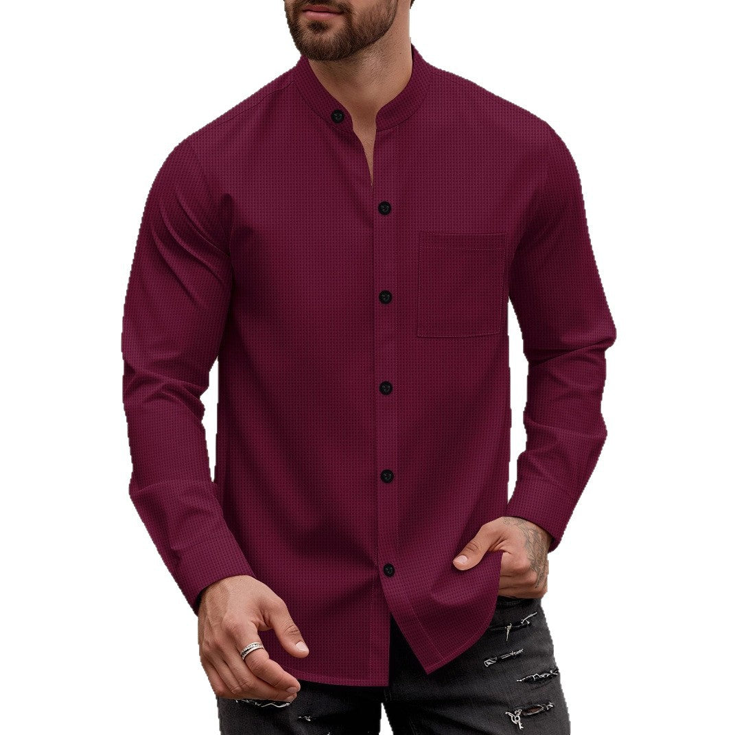 Herren Cardigan mit Stehkragen und langen Ärmeln – Bild 5 | LuxeStyle