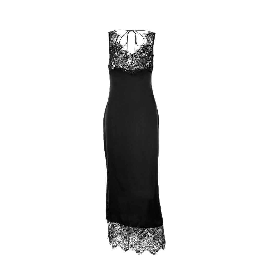 Elegantes Spitzenkleid mit eckigem Ausschnitt
